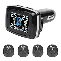Tire Pressure Monitoring System,Tire Pressure Monitor,Car Accessories Car TPMS Tire Pressure System,Real Time Monitoring with 4 External Sensors,Fits 4-tire Vehicles Car Truck SVU RV Pickup