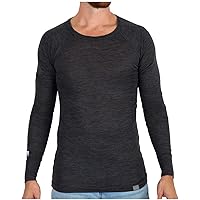 Mens Base Layer 100% Merino Wool Lightweight Form Fit Top Thermal Shirt