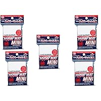 [White] Card Barrier Hyper Mat Mini Sleeves 60pcs × 5 Sets (5 Packs/Total 300 Sheets) from Japan