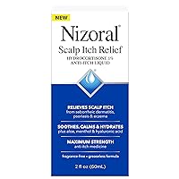 Nizoral Scalp Itch Relief Liquid—Relieves Scalp Itch and Soothes, Calms and Hydrates with Maximum Strength Anti-Itch Medicine (Hydrocortisone 1%), 2 Fl Oz