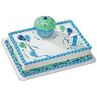 Blue Cupcake Keepsake DecoSet Cake Decoration