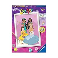 Ravensburger CreArt Disney Princess Paint by Numbers Kits for Children & Adults Ages 9 Years Up - Kids Craft Set