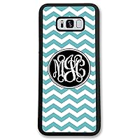 Galaxy S10 Plus, Phone Case Compatible Samsung Galaxy S10+ [6.4 inch] Blue Chevron Navy Monogram Monogrammed Personalized S1064