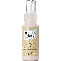 Gallery Glass Stained Glass Paint, Peach Tea 2 fl oz Brilliant Smooth Finish Paint, Perfect For Easy To Apply DIY Arts And Crafts, 19782