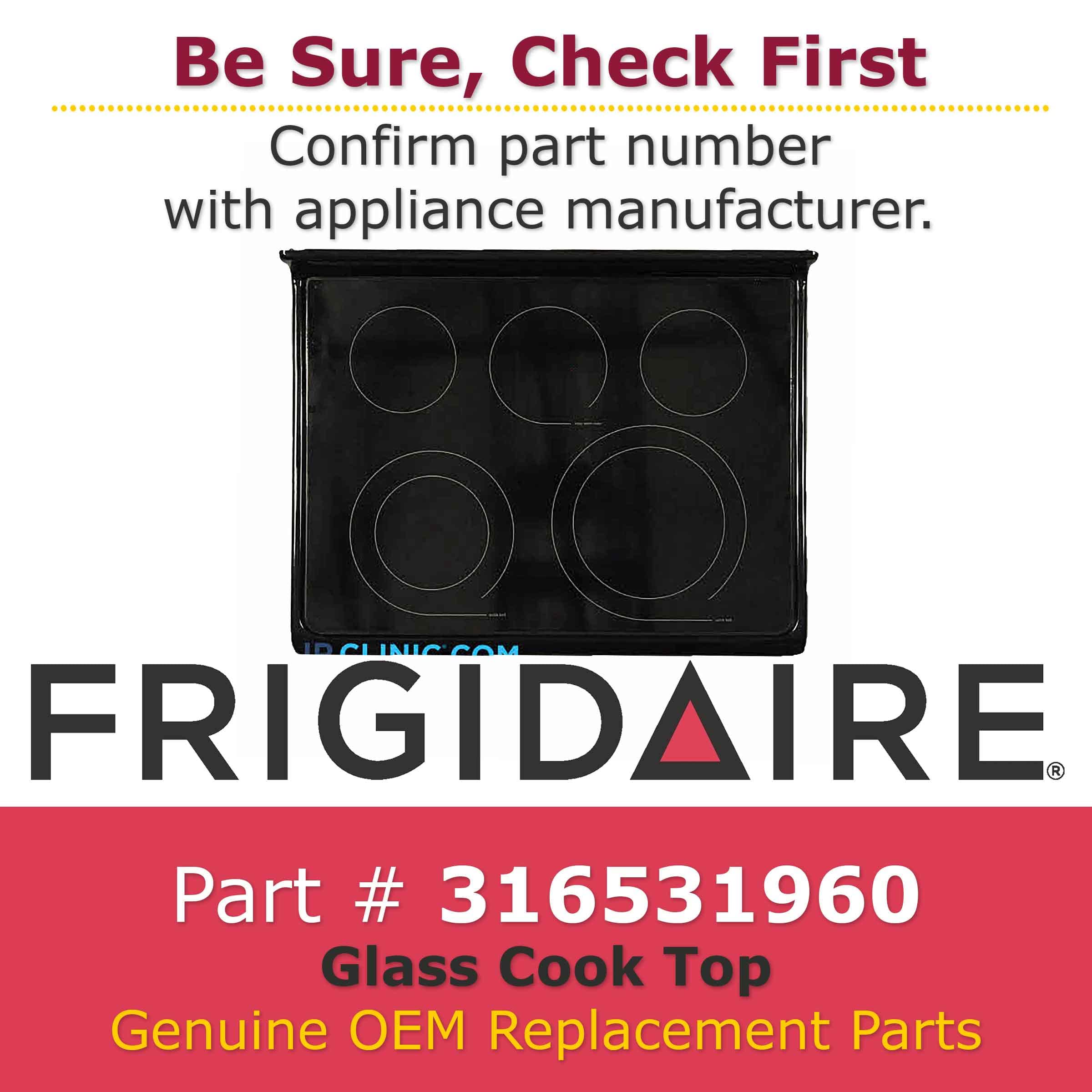 GENUINE Frigidaire 316531960 Glass Cook Top. Unit