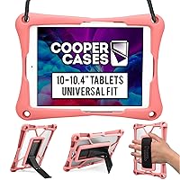 Cooper Trooper Rugged 10-inch Tablet Case for 10.1, 10.2, and 10.4-inch Devices | Universal Bumper Protective Shock Proof Kids Holder Carrying Cover Bag with Hand Strap