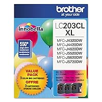 Brother Printer LC2033PKS Multi Pack Ink Cartridge, Cyan/Magenta/Yellow