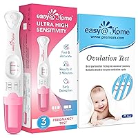 Easy@Home Ovulation Test Strips 25 Pack + Pregnancy Test Stick 3 Pack
