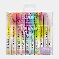  ARTEZA Dual Tip Brush Pens, 12 Pastel Colors, Watercolor  Calligraphy Markers, Nylon Brush and Fine Tip, Water-Based Ink, for  Illustration, Lettering