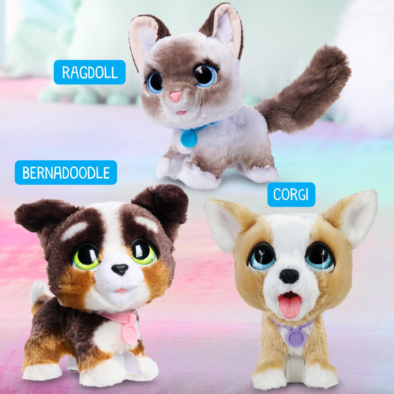 Just Play furReal Newborns Kitty Interactive Pet, Small Plush Kitty with Sounds and Movement, Kids Toys for Ages 4 Up