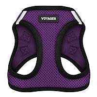 Voyager Step-in Air Dog Harness - All Weather Mesh Step in Vest Harness for Small and Medium Dogs by Best Pet Supplies - Purple Base, XS