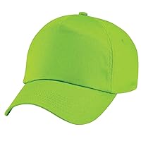 Unisex Plain Original 5 Panel Baseball Cap (One Size) (Lime Green)