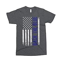 Threadrock Men's Back The Blue American Flag T-Shirt