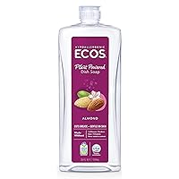 ECOS Dishmate, Dishwashing Liquid, Natural Almond, Bottle by Earth Friendly Products, 25 Fl Oz (Pack of 1), (97006)