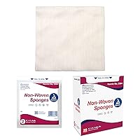 Dynarex Non-Woven Sponges, Sterile, Gauze Sponges, for Cleansing, Prepping and Dressing, Highly-Absorbent and with Less Linting, 4
