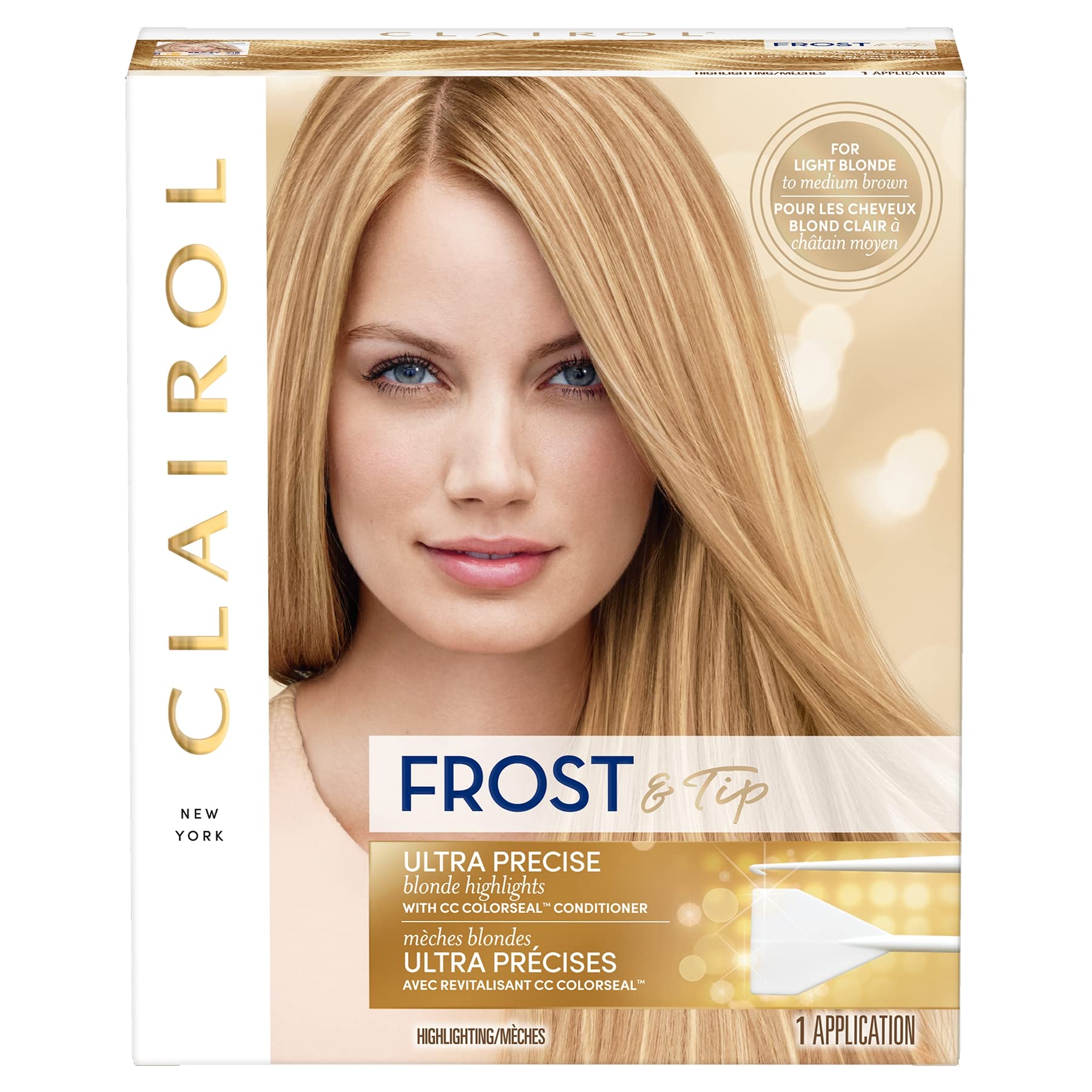 Clairol Nice'n Easy Frost & Tip Original Hair Dye, Light Blonde to Medium Brown Hair Color, Blonde Highlights, Pack of 1