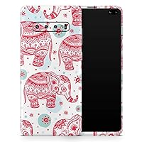 Sacred Red Elephant and Polkadots Vinyl Decal Wrap Cover Compatible with Samsung Galaxy S10 Plus (Screen Trim and Back Skin)