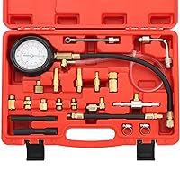 DASBET 0-140PSI Fuel Injector Injection Pump Pressure Tester Gauge Kit Car Tools