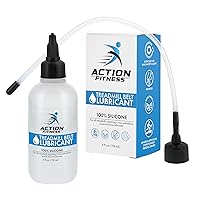 100% Silicone Treadmill Belt Lubricant, 4-Ounce Bottle with Both an Application Tube and a Twist Spout Cap - Easy to Apply Lube, Controlled Flow, Full Belt Width Lubrication - Odorless