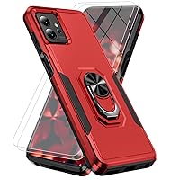 for Motorola Moto G Power 5G 2023 Case,Motorola G Power 5G 2023 Case with 2X Tempered Glass Screen Protector,[Military Grade] Shockproof Magnetic Kickstand Phone Case for Moto G Power 5G 2023 Red