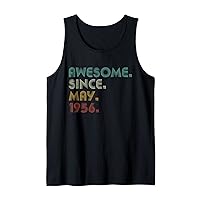 67 Years Old Awesome Since May 1956 Funny 67th Birthday Tank Top