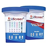 10 Panel UScreen 2 Drug Test Cup with BUP, CLIA-Waived with 3 Adulterants (Box of 25)