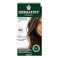 Permanent Herbal Haircolour Gel 4N Chestnut - 135 mL