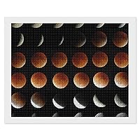 Moon Phase Lunar Eclipse Diamond DIY Painting Kits for Adults Round Drill 5D Number Picture Home Wall Art