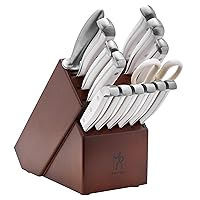 HENCKELS Statement Razor-Sharp 15-Piece White Handle Knife Set with Block, German Engineered Knife Informed by over 100 Years of Mastery