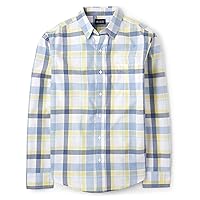 The Children's Place boys Dad And Me Poplin Button Up Long Sleeve Shirt