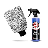 Adam's Car Bug Remover Combo - Powerful Car Bug Remover For Car Detailing | All Purpose Spray Removes Bug & Tar From Plastic, Rubber, Metal, Chrome, Glass, RV, Boat, Motorcycle
