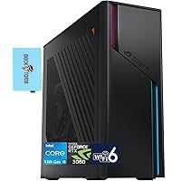 ASUS ROG G22 SFF Gaming Desktop PC (10-Core Intel i5-13400F Upto 4.6 GHz, 64GB DDR5, 2TB PCIe SSD, GeForce RTX 3060 12GB, WiFi 6, Bluetooth 5.2, 3 Display Port, Win 11 Pro) w/Dockztorm Hub