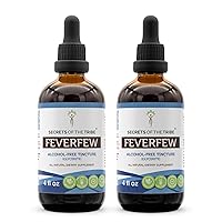 Secrets of the Tribe Feverfew Tincture Alcohol-Free Liquid Extract, Feverfew (Tanacetum parthenium) Dried Herb (2x4 FL OZ)