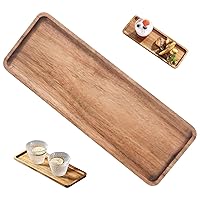 Wooden Serving Boards, 11x4 inch Cheese Platter, Rectangle Charcuterie Board, Natural Smooth Serving Platter for Fruit, Dessert, Vegetable Wooden Serving Platter Cheese Boards Wooden Tray