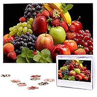 Different Fruits Puzzles 1000 Pieces Personalized Jigsaw Puzzles with Storage Bag Photos Puzzle for Photos Challenging Picture Puzzle for Family Home Decor Jigsaw (29.5