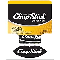 ChapStick Classic (1 Box of 12 Sticks, 12 Total Sticks, Original Flavor) Skin Protectant Flavored Lip Balm Tube, 0.15 Ounce Each, 12 Count (Pack of 1)