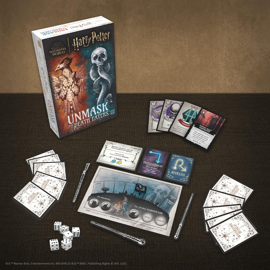 Harry Potter: Unmask The Death Eaters Board Game | Engaging Social Deduction Game Set in The Wizarding World of Harry Potter | Hidden Roles & Bluffing Game | Ages 11 and up, 4-8 Players