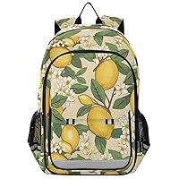 ALAZA Lemon Flowers Dots Backpack Bookbag Laptop Notebook Bag Casual Travel Daypack for Women Men Fits15.6 Laptop