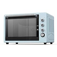Mini Oven, Convection Countertop Toaster 62L Adjustable Temperature Timer Double Glass Door Electric Oven
