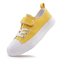 Kid Shoes for Boys Girls Toddler Little Kid Canvas Low Top Sneakers Classic Adjustable Strap Lace up Shoes for Kids Breathable Lightweight