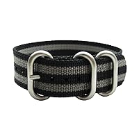 HNS Watch Bands - Choice of Color & Width (20mm, 22mm,24mm) - Ballistic Nylon Premium Watch Straps