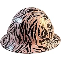 Zebra Full Brim Style Hydro Dipped Hard Hat - Light Pink