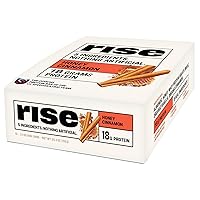 Rise Whey Protein Bar, Snickerdoodle, Healthy Breakfast Snack Bar, 18g Protein Bar 3g Dietary Fiber, 4 Natural Whole Food Ingredients, Simplest Non-GMO, Gluten Free, Soy Free Bar, 12 Packâ€¦