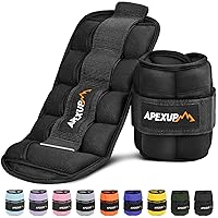 APEXUP 10lbs/Pair Adjustable Ankle Weights for Women and Men, Modularized Leg Weight Straps for Yoga, Walking, Running, Aerobics, Gym