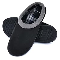 Memory Foam Mens Slippers Slip-On Comfy House Slippers for Men Indoor Outdoor Non-Slip Warm Winter Men’s Bedroom Slippers Size
