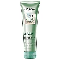 L'Oreal Paris Thickening Sulfate Free Shampoo, Thickens + Strengthens Thin, Fragile Hair, Hair Care with Rosemary Leaf, EverPure, 8.5 Fl Oz (Packaging May Vary)