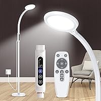 Light Therapy Lamp 11000 Lux, LED UV-Free Sunlight Lamp,Full Spectrum Happy Therapy Lamp with 10 Adjustable Brightness Levels, 2 in 1 Retractable Floor Light Therapy Lamp