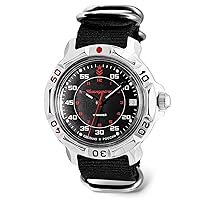 Vostok | Komandirskie Military Commander Mechanical 40mm Wrist Watch | Model 172 | WR 200m | Black Dial Mechanical Watch | Luminous dots