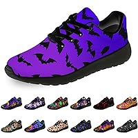 Halloween Shoes for Women Men Running Shoes Walking Tennis Sneakers Pumpkin Ghost Bat Shoes Gifts for Boy Girl
