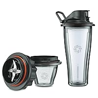 Blending Cup and Bowl Starter Kit for Vitamix Ascent and Venturist machines, Clear, 20 oz. cup and 8 oz. bowl